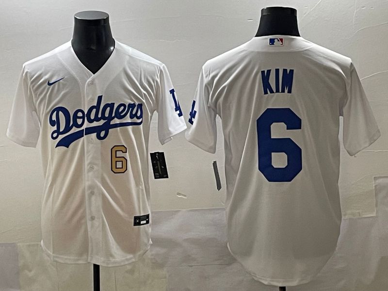 Men 2025 Los Angeles Dodgers #6 H.S.Kim White Game Nike MLB Jersey style 15->los angeles dodgers->MLB Jersey